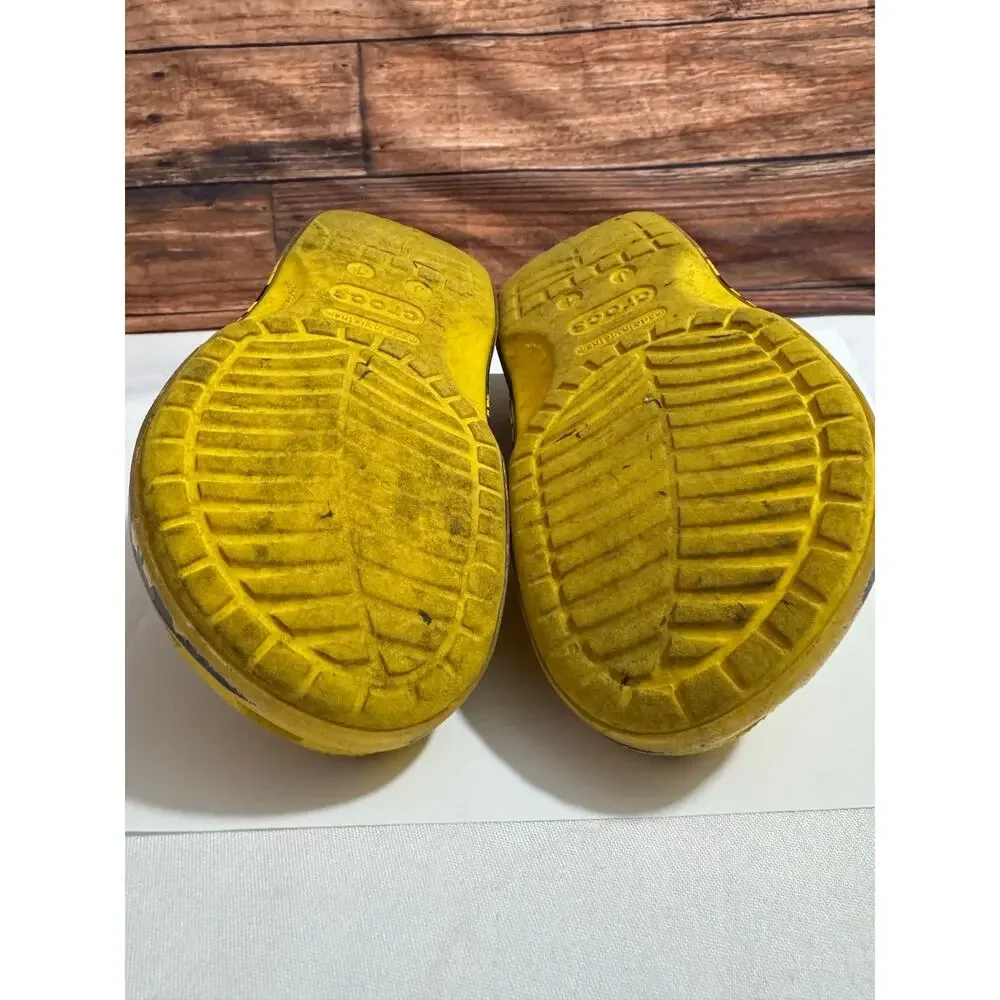 Classic Crocs Wu-Tang Clan Kids Size J1 Yellow Black Clog
